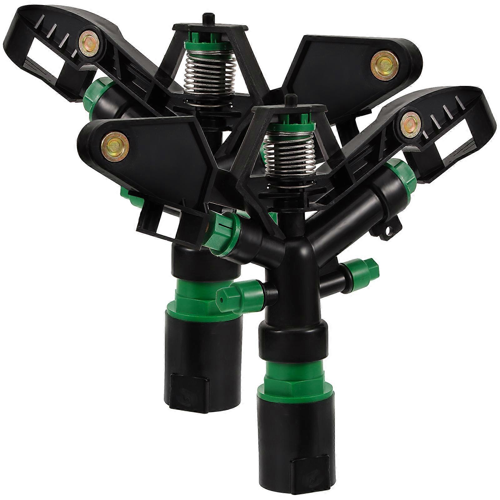 Garden Sprinklers Metal Automatic Rotating Adjustable Range Watering Tools For Lawn Care 2Pcs