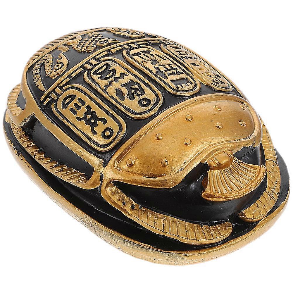 Ancient Scarab Beetle Resin Figurine – Unique Desktop Decor, Safe Material for Souvenir and Office Decoration