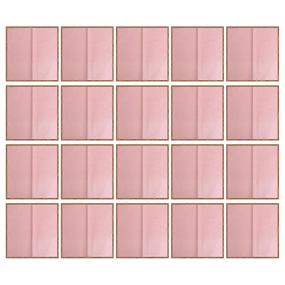 Pink Wrapping Paper Flower Packaging Square For Holiday 58.00X58.00X0.01CM Matte Texture 20Pcs