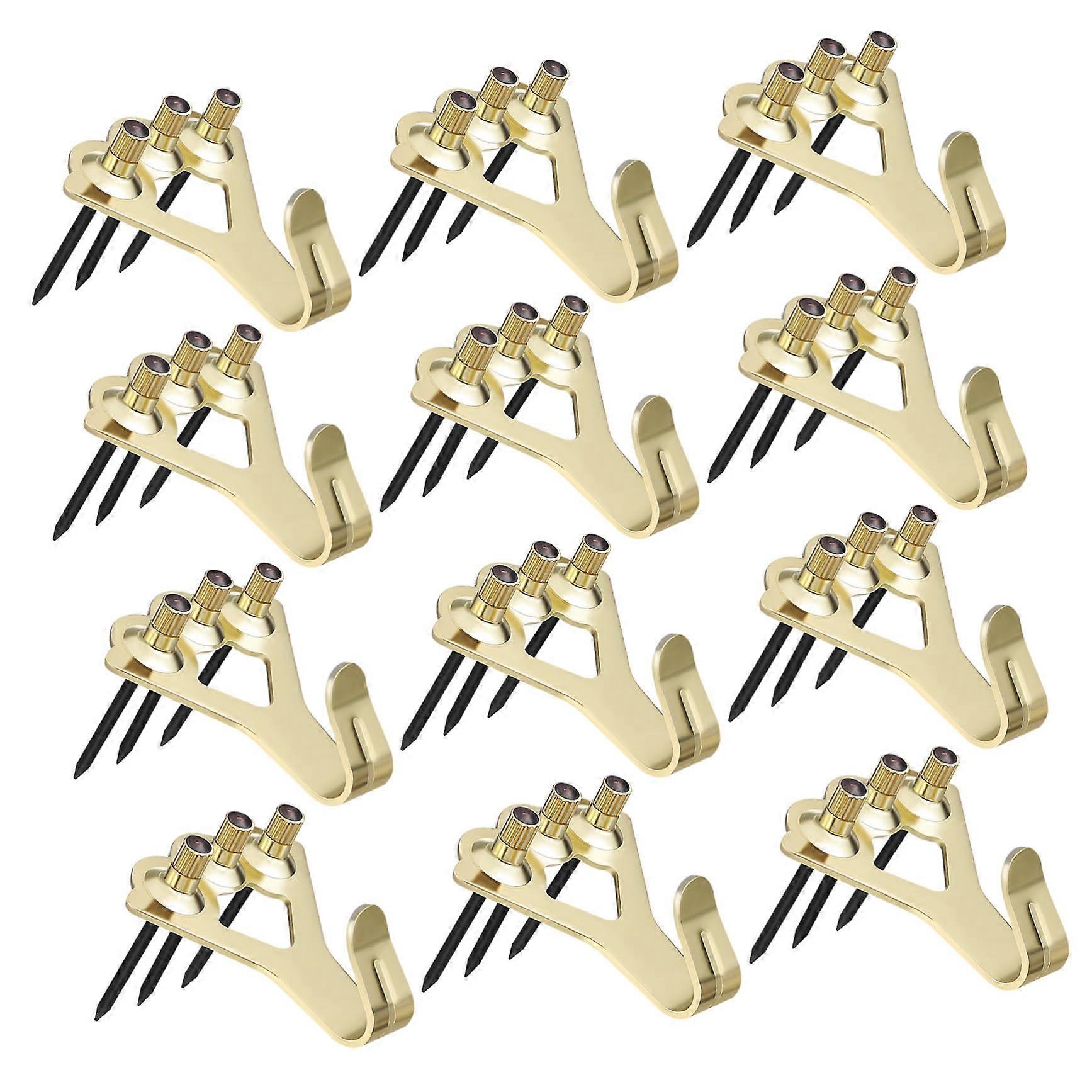 Stylish picture hooks With gold finish 20pack Easy to tall drywall hangers Versatile usable wall fittings