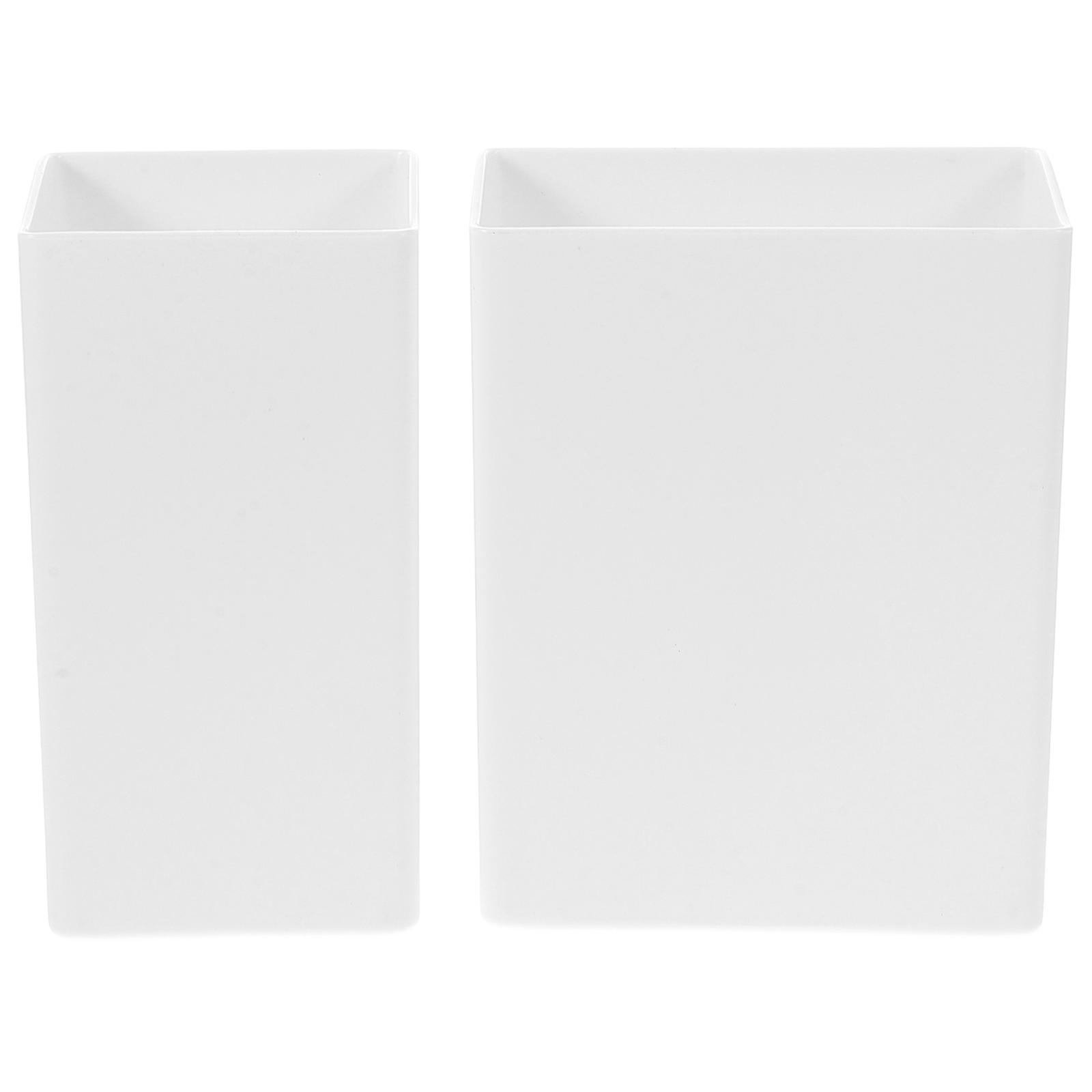 White Plastic 2Pcs Shower Holder for Storage No Drilling Setup