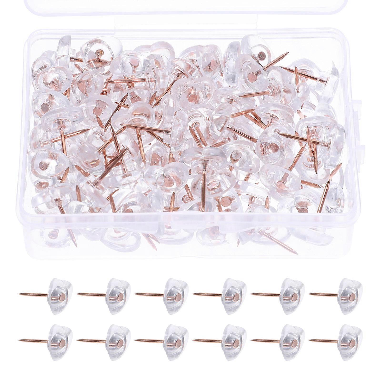 Pushpins For Cork Board Transparent Love Thumbtack Home Use Small Push Pin 120Pack