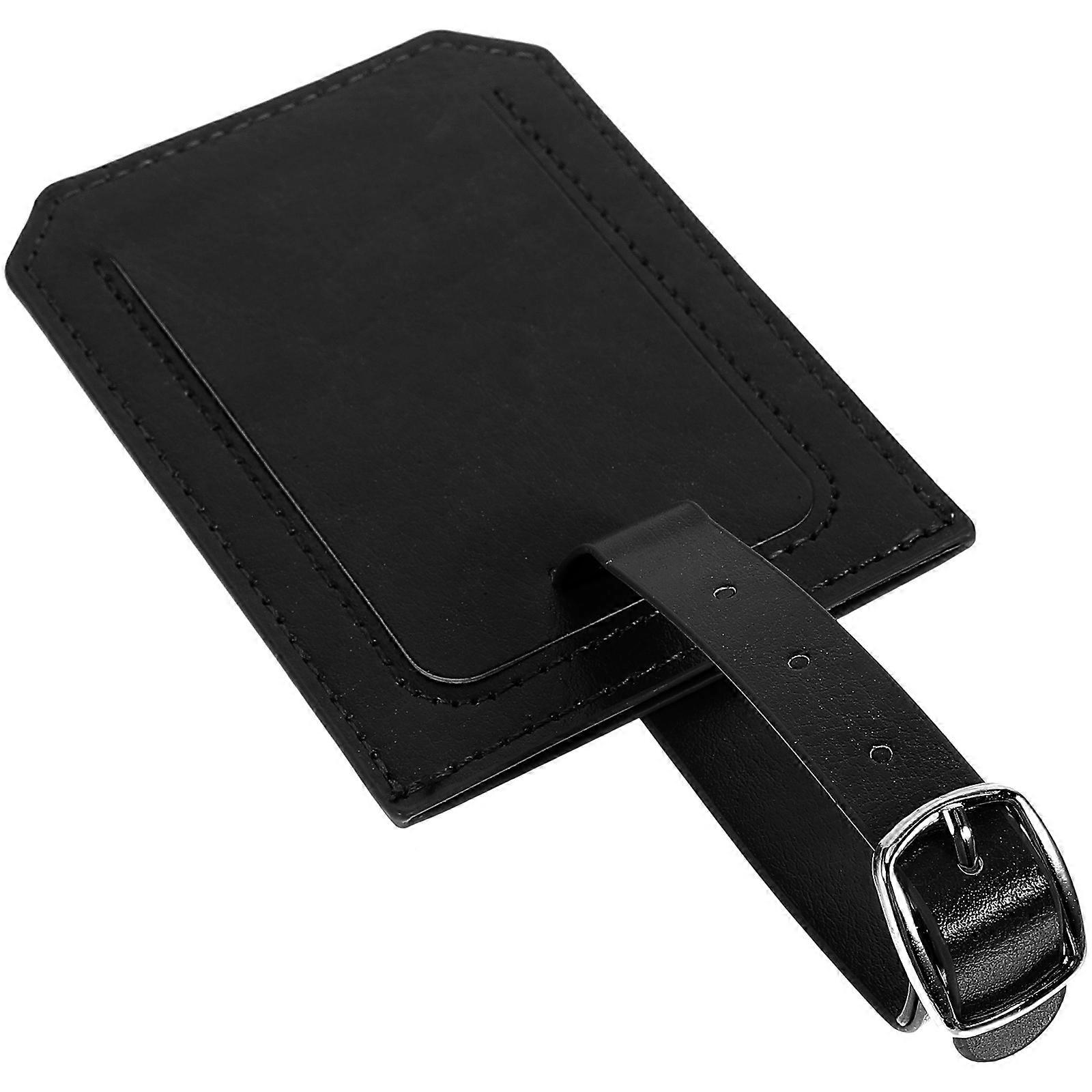 Suitcase Label Tag With Slots Luggage Tag Accessory Travel Airplane Journey Black 18.5x7cm Privacy Protection 1Pcs