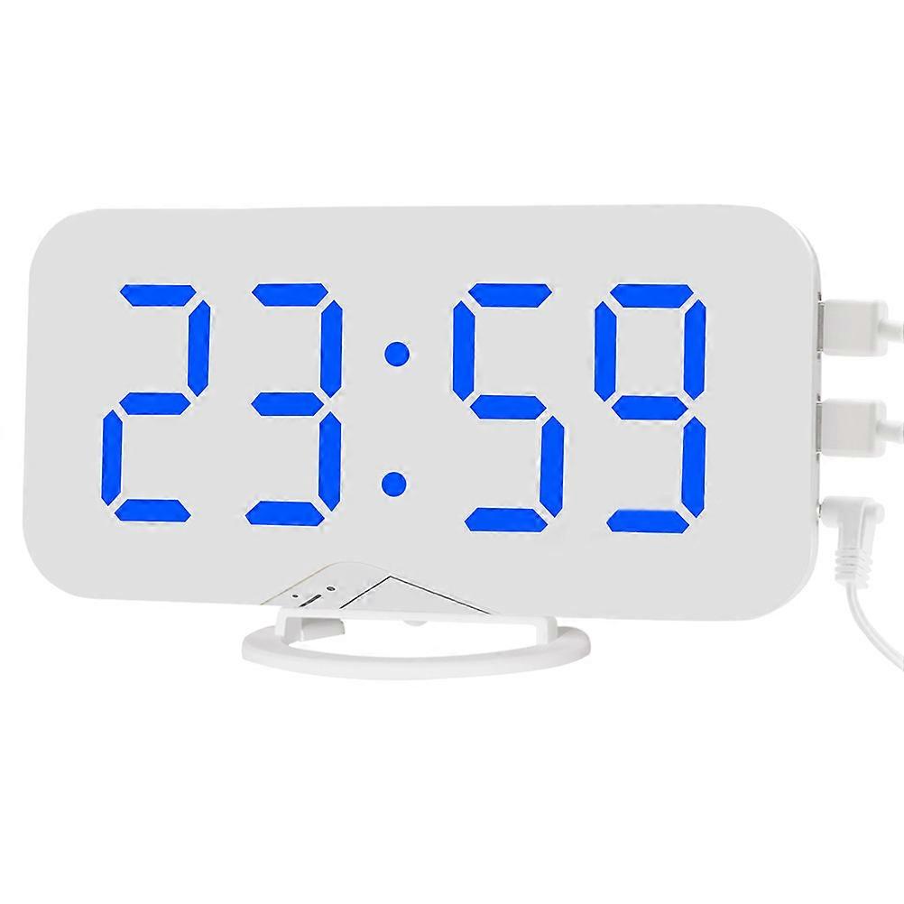 Desktop Digital Clock with Dual Usb Charging Ports for Users of Usb Devices 15.80X5.50X8.70CM Snooze Function 1Pcs