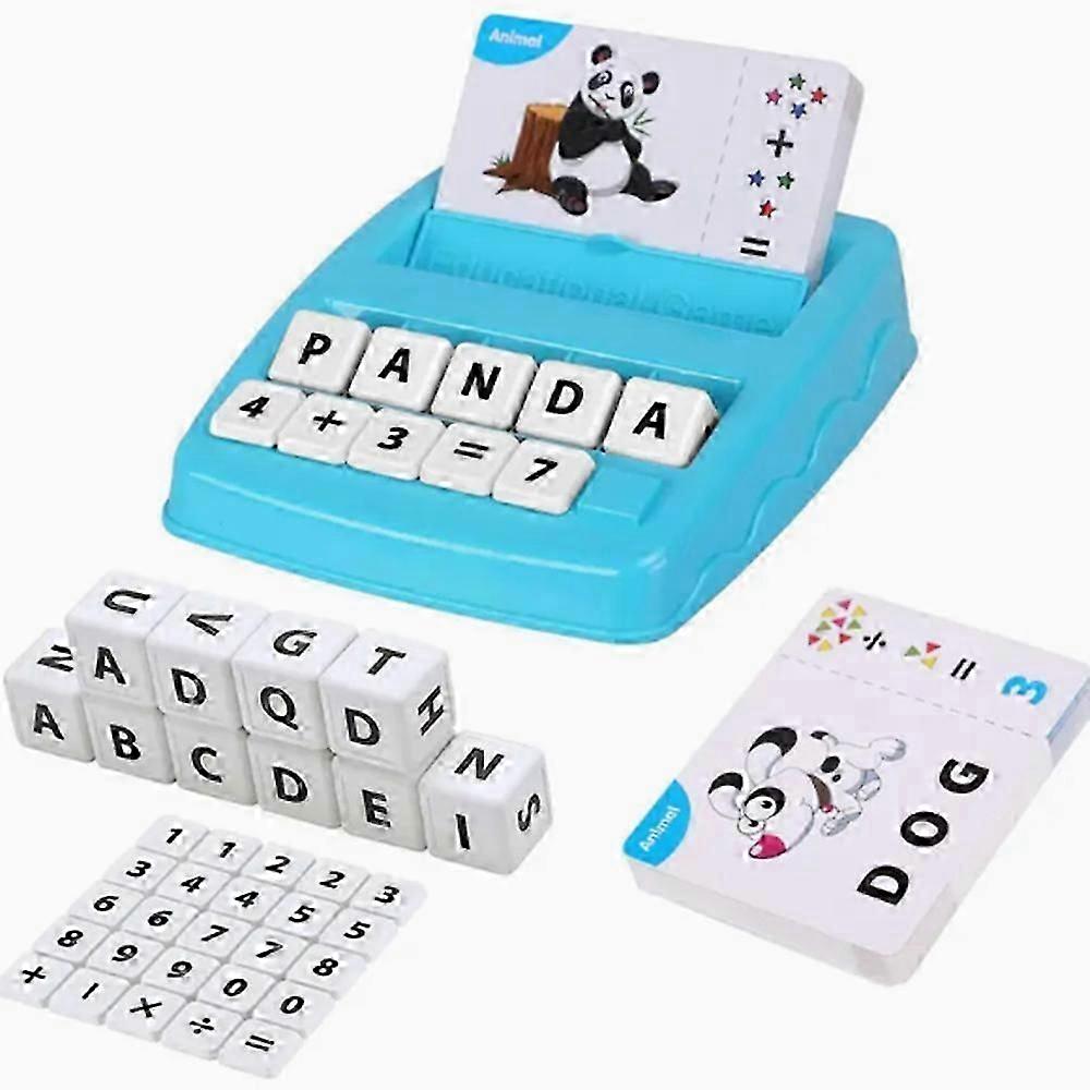 2 in 1 Kids Matching Letter Game Number Math Counting Alphabet Word Spelling Object Recognition Toy Gift