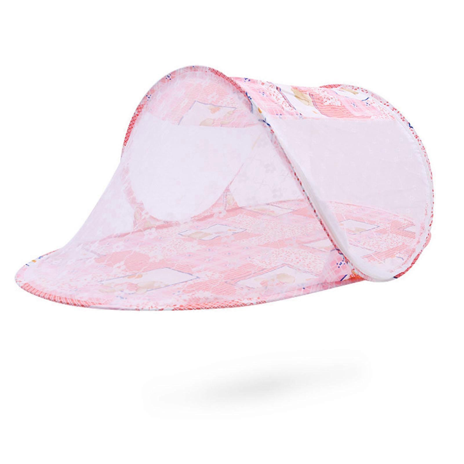 Baby Crib Net Folding Breathable Zipper Closure Free Installation Infant Bed Mesh Netting