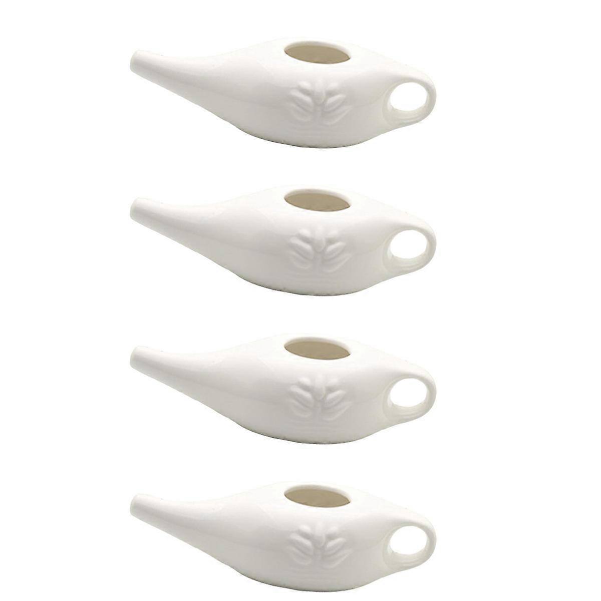 250Ml Ceramic Neti Pot Nose Cleaning Pot,White