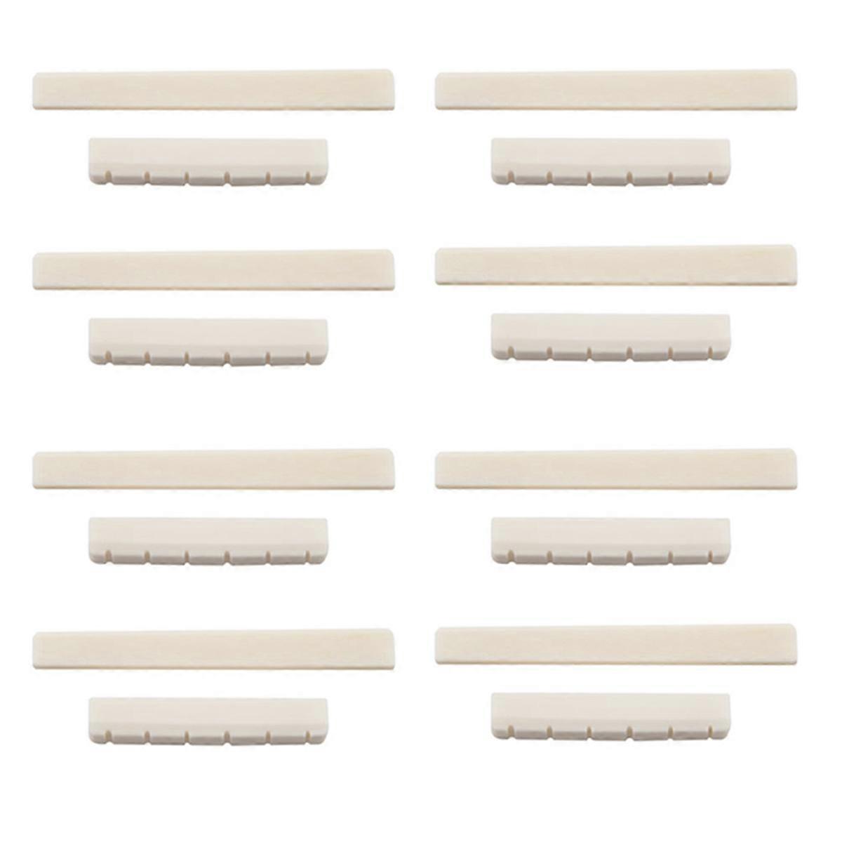 Classical Guitar Bone Slotted Saddle Nut Set