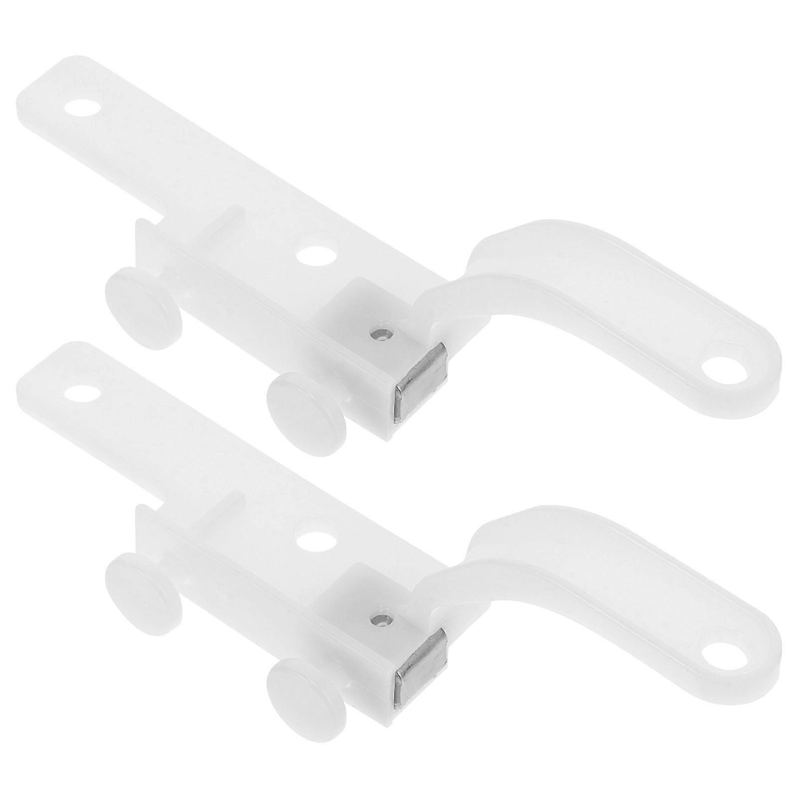Curtain Track Pulley Ceiling Mount White 12.00X6.00X3.00CM Magnetic Attachment 1 Pair
