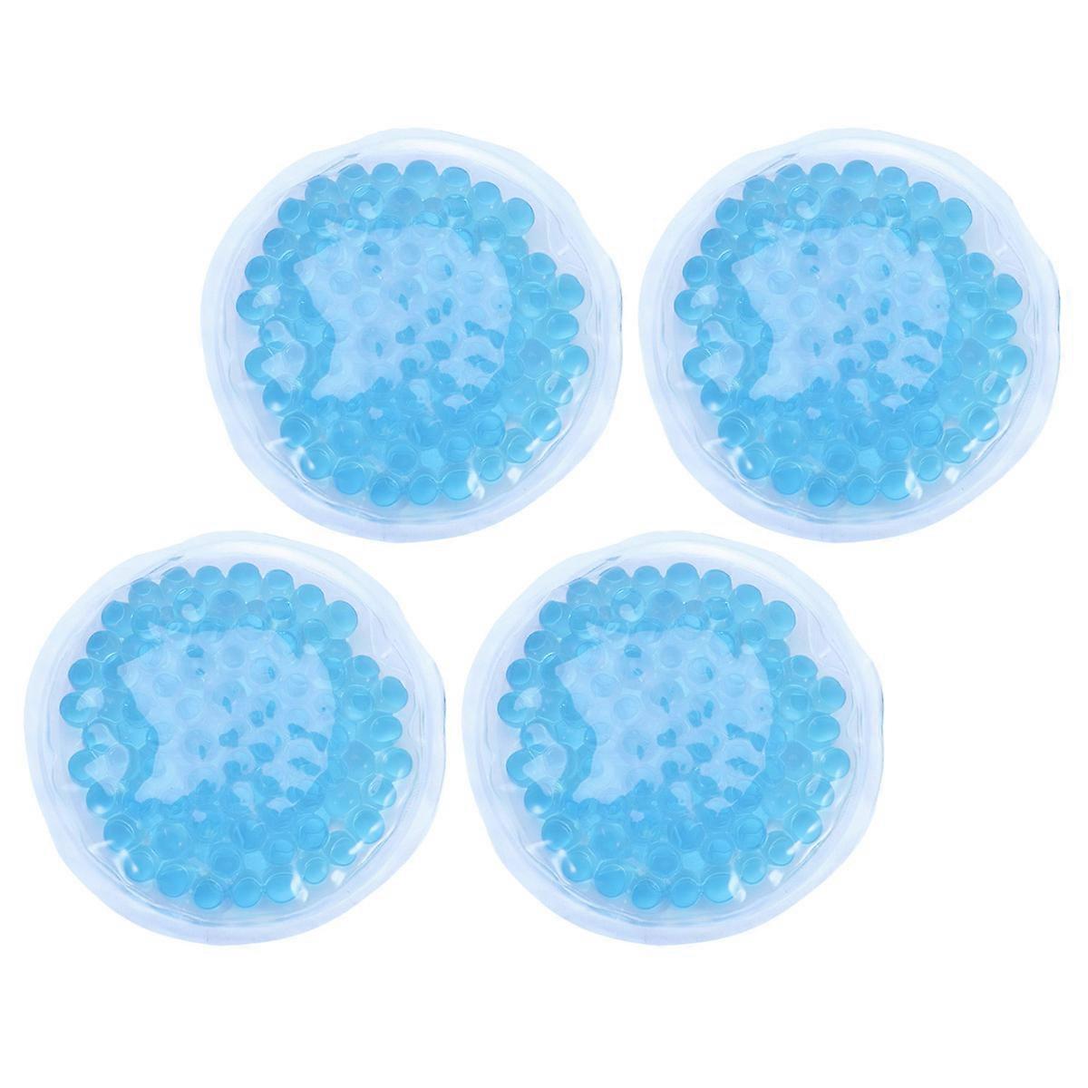 Instant Cold Therapy Packs 4Pcs 8X8X2cm Round Blue For