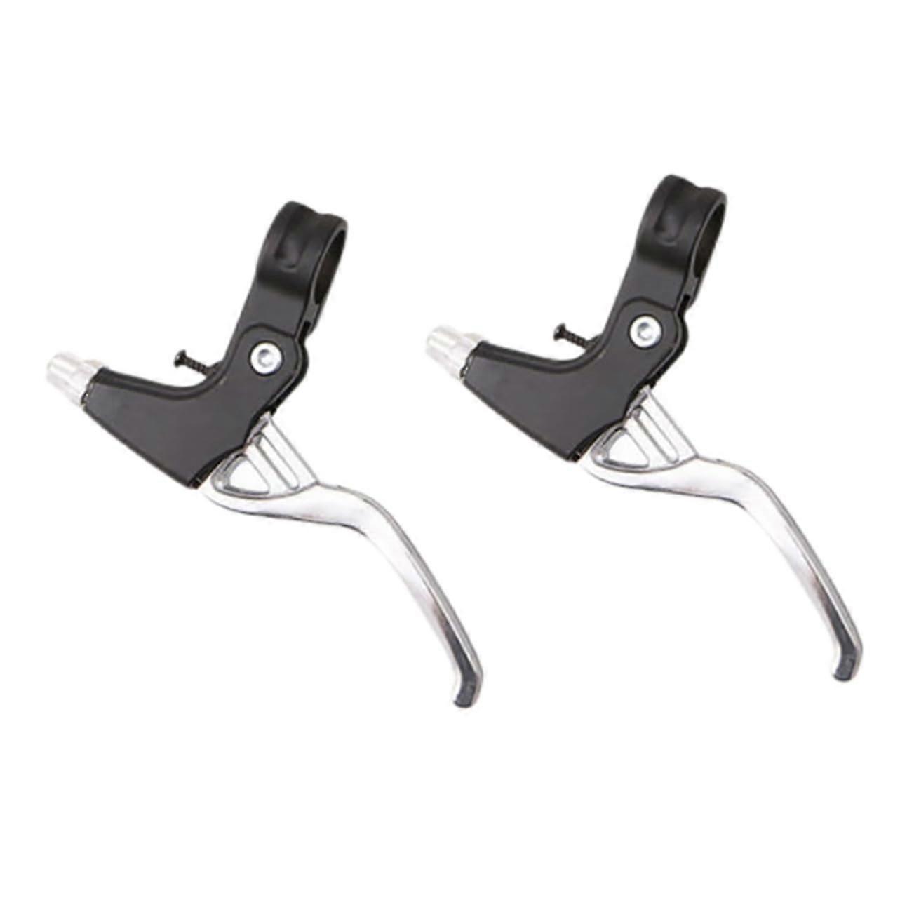 1 Pair Brake Levers For Mountain Bike Handlebar Aluminium Alloy Universal Grips Silver Multi-Coloured