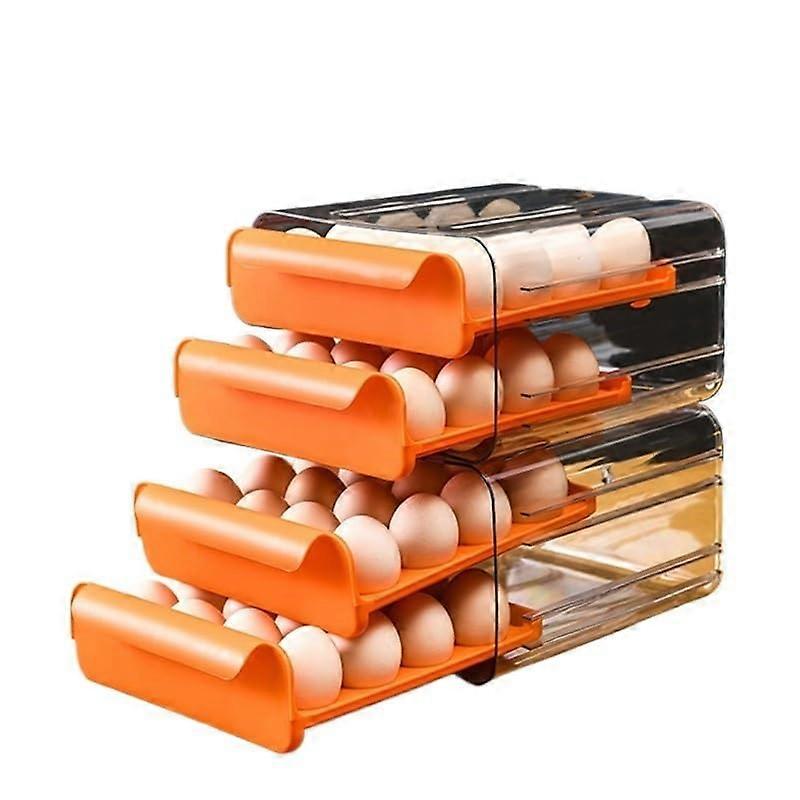 Space Saving Egg Dispenser Holder, Egg Organiser, Egg Storage, Egg Holder for Refrigerator, Gray