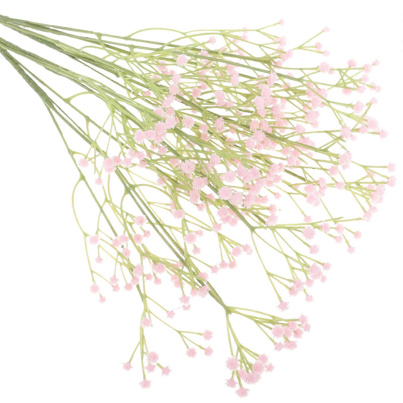 Gypsophila Bouquet Artificial Flowers Pink Office Decoration Fresh Style 62x15cm Material 4Pcs