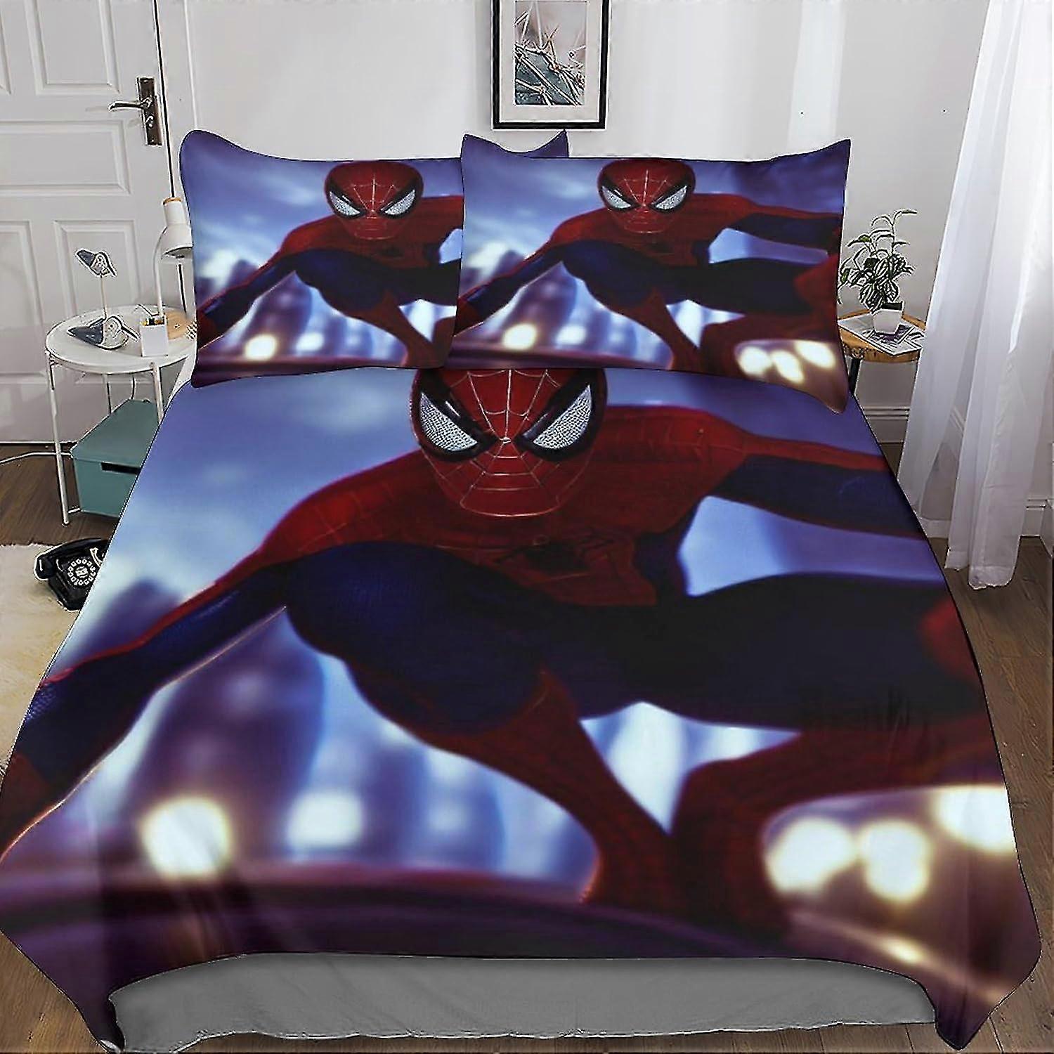 Comforter Cover Set with Hidden Zipper Closure - Luxurious Microfiber Bedding, 3-Piece Set with Striking 3D Print and Pillowcases, Suitable 