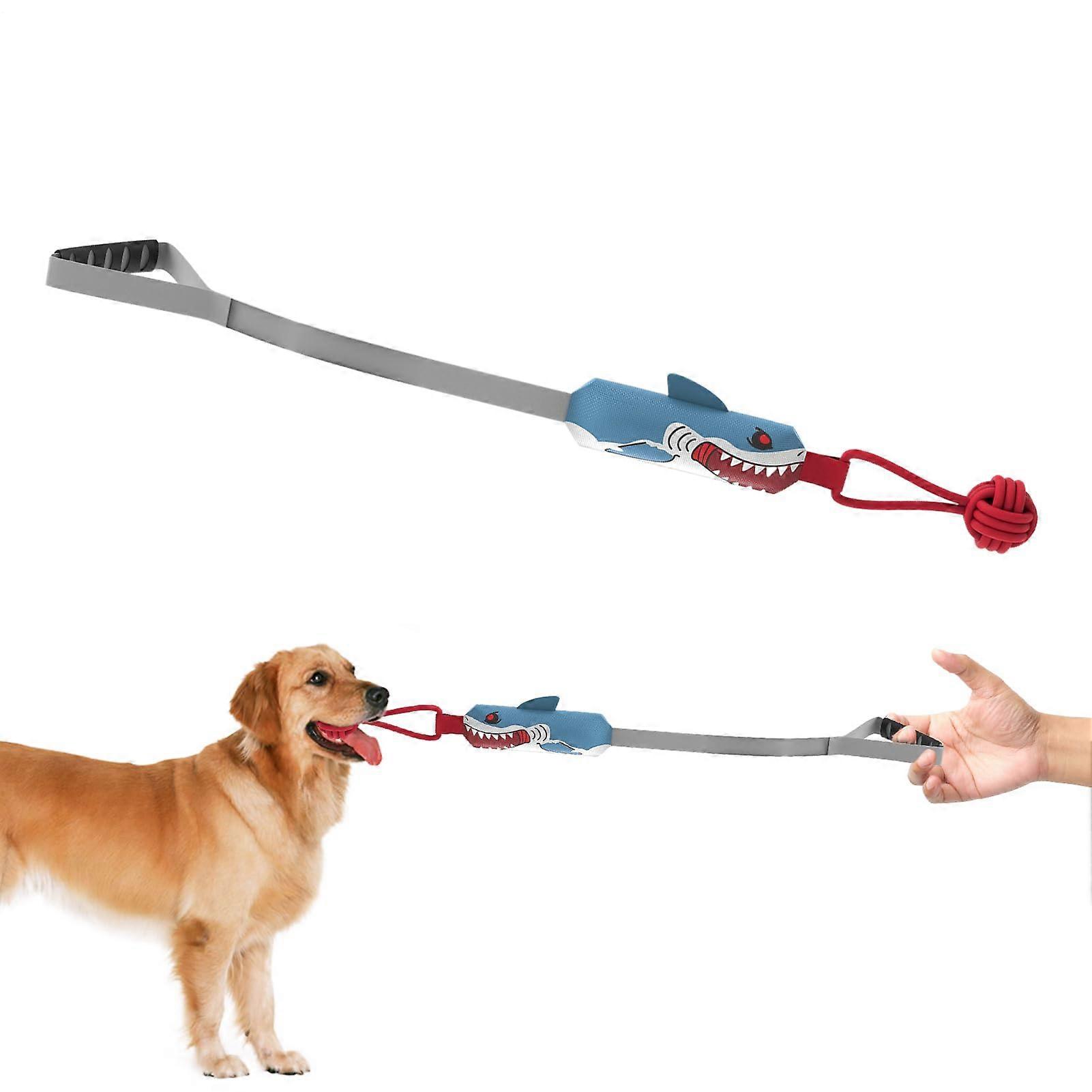 Dog Rope Toy with Squeaker, Cotton Ball with Handle, Interactive Training Tool, 35.43 x 2.76 cm Durable Dog Toy