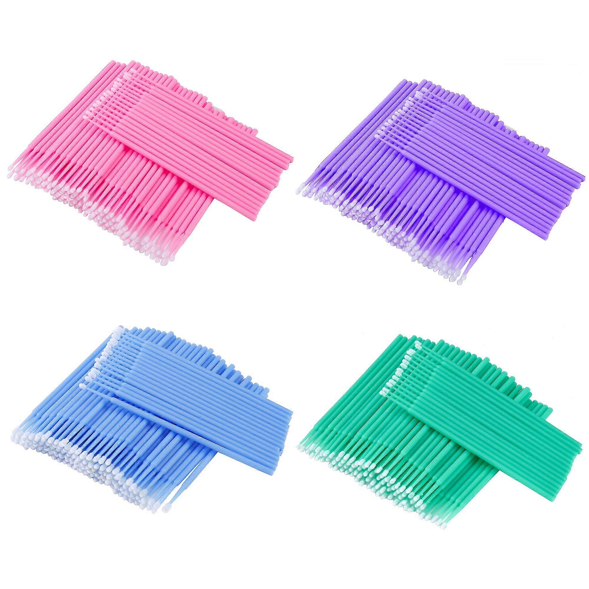 Disposable Micro Brushes for Eyelash Extensions - 400 Count Cleaning Sticks Applicator for Makeup and Dental Use