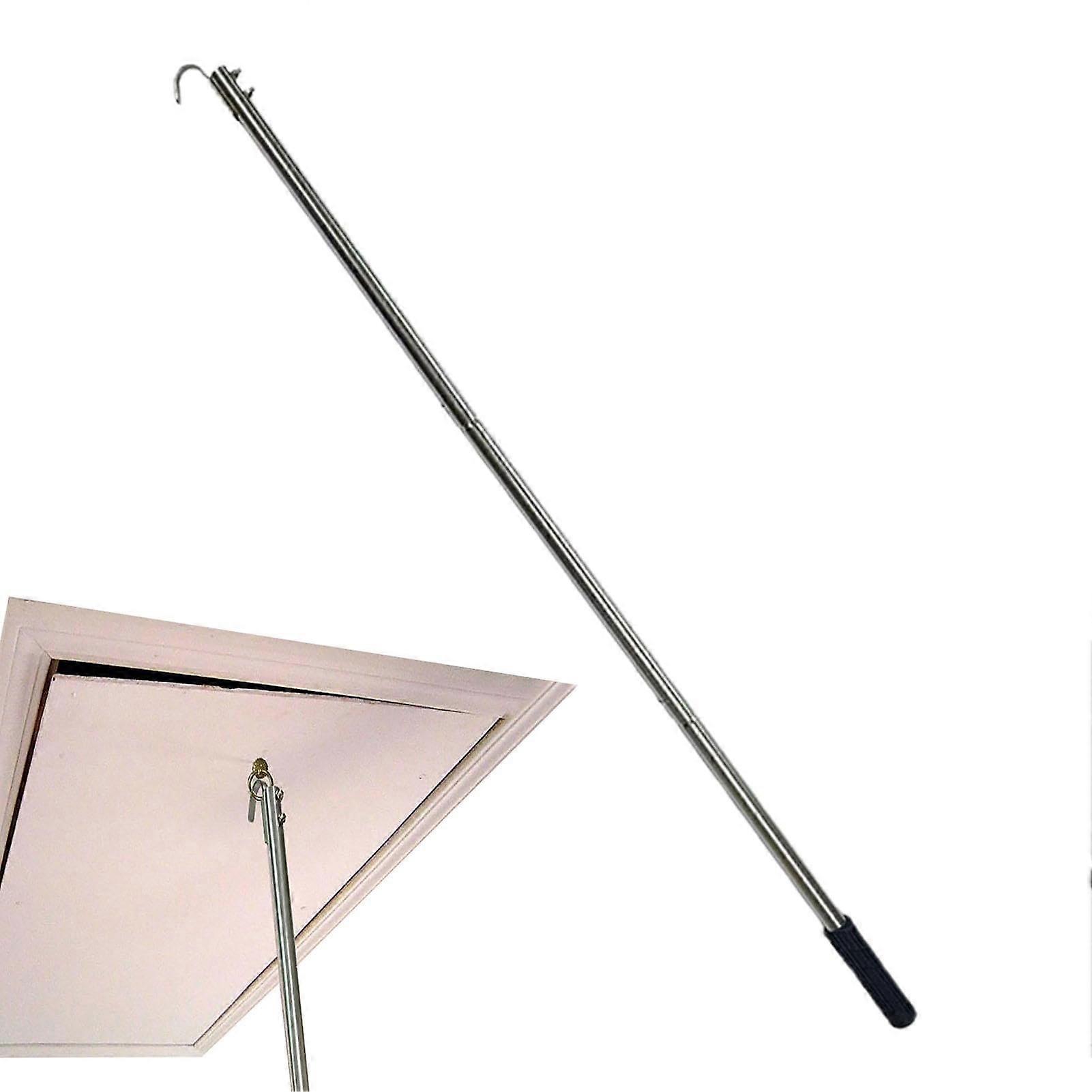 Loft Hatch Telescopic Rod Window Opener - Adjustable Reach, Loft Ladder Pull-Down System, Door Handle Included