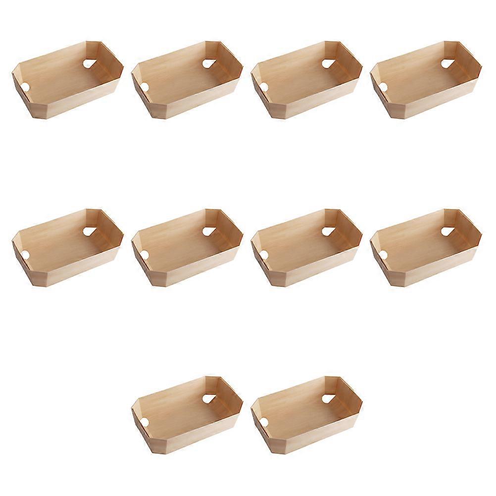 Khaki Synthetic Storage Boxes Set of 10 for Dried Fruit Bread and Cookies