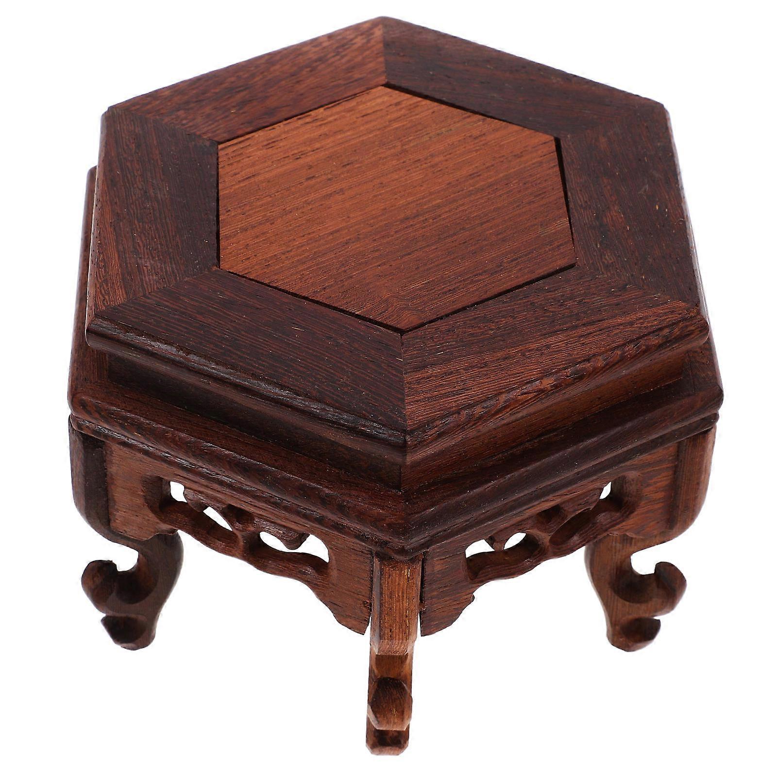 Sturdy Wooden Plant Stand Riser with Smooth Edges for Flowerpot, Decorative Display Rack for Crafts and Stone Decor