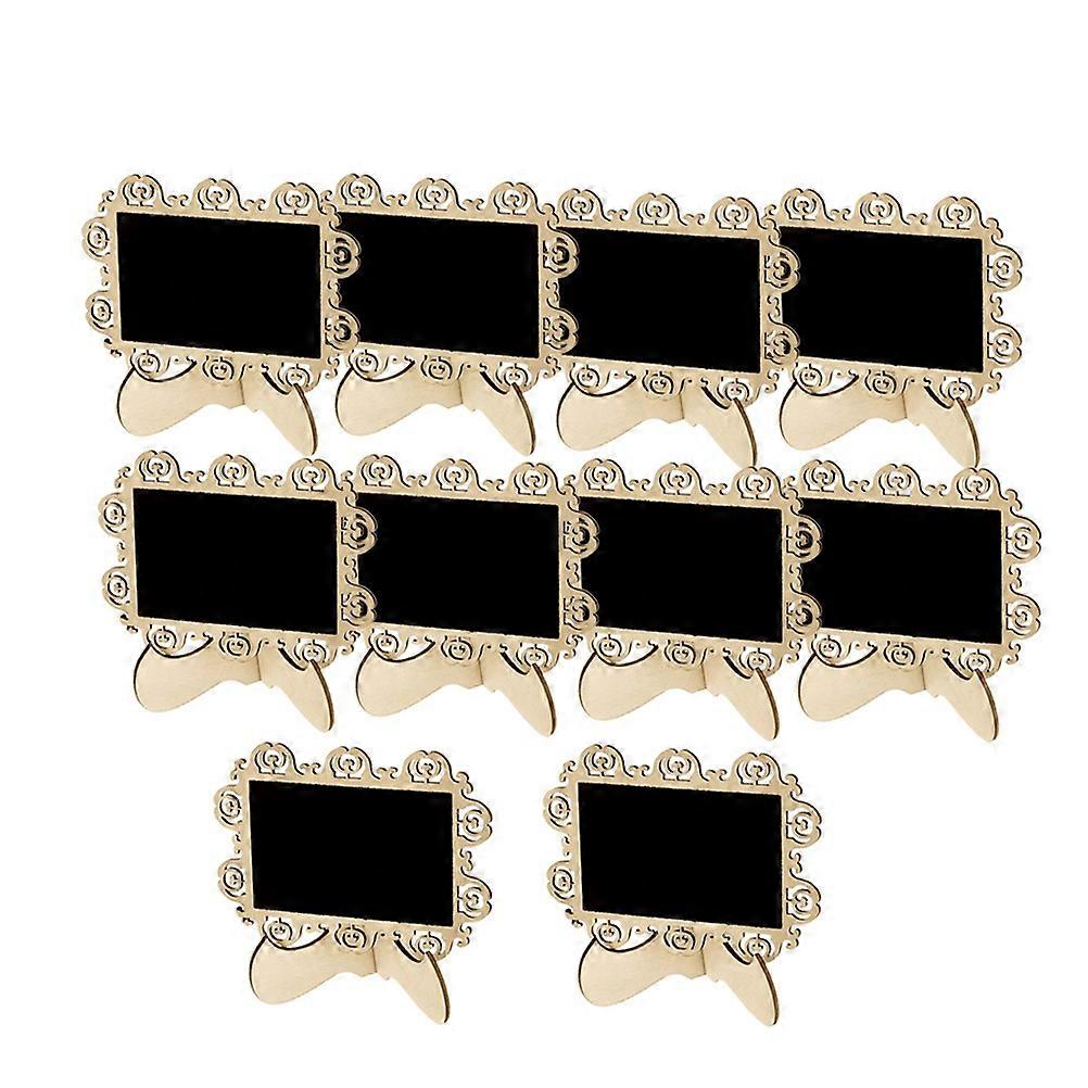 Table Signs for Wedding Mini Chalkboards with Stand for Buffet Tables Decorative Chalkboard Black 10Set