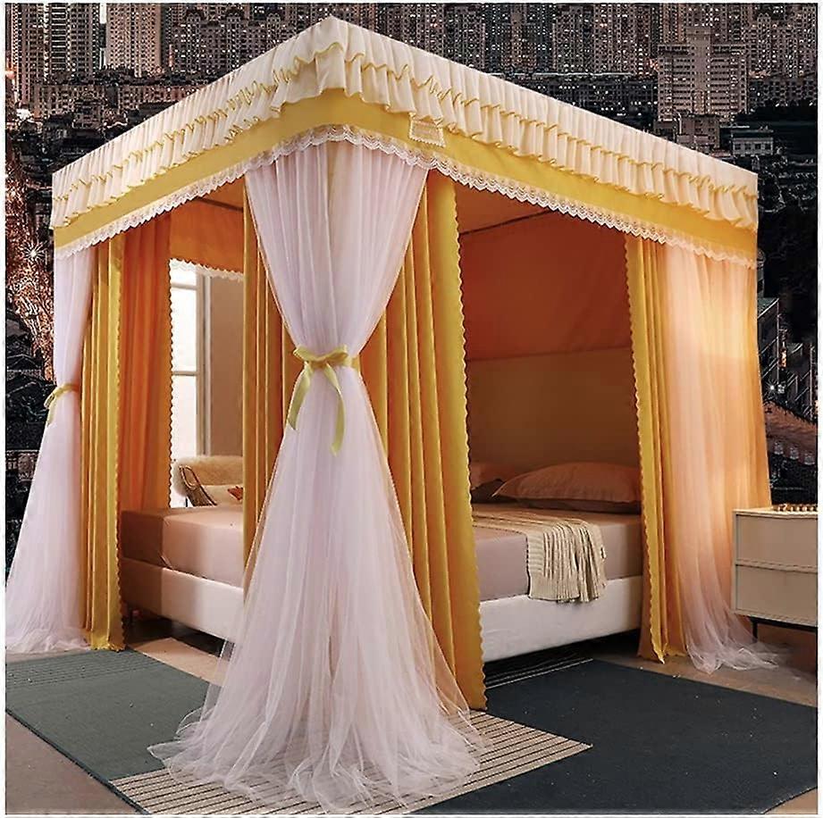 Mosquito net for double bed, with holder, romantic decorative allseason bed canopy (180x220x200cm)