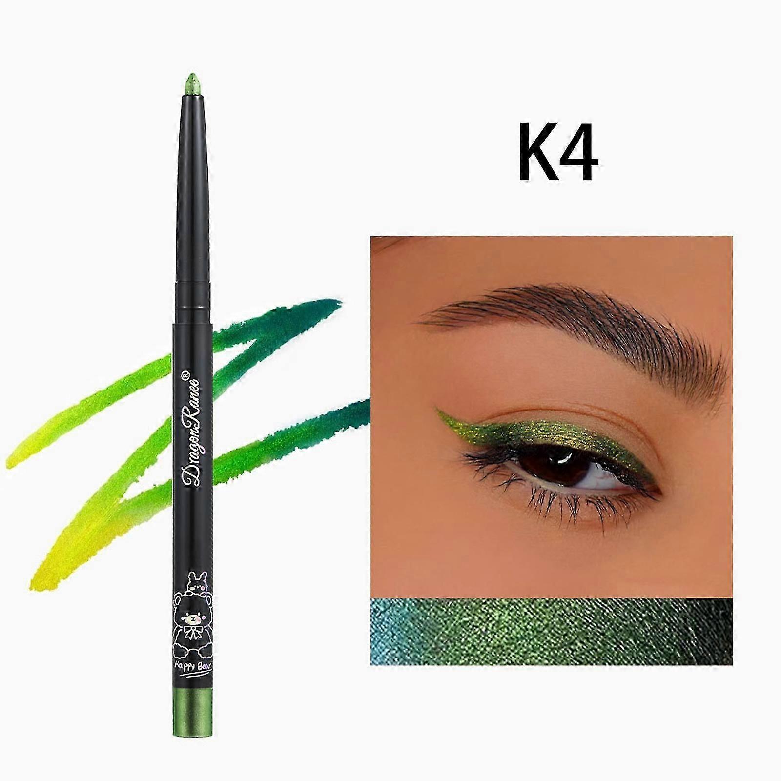 Parıltılı Renkli Eyeliner Jel Kalem,Bukalemun Metalik Işıltılı Yeşil Jel Eyeliner Kalem,Uzun Ömürlü Su Geçirmez Göz Kalemi Göz Farı Sopa