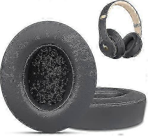 Replacement Ear Pads for Suitable Brand Studio 3, Ear Cushions for Suitable Brand Studio 2 & Studio 3 Wired & Wireless (grey)
