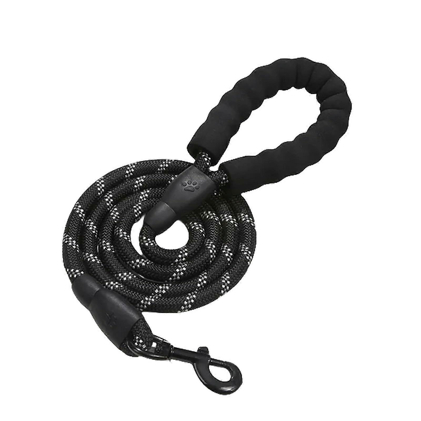 Strong Dog Leash Reflective for Large Dogs Training Running Leash Medium Large Dog Collar Strong Leash Black 1.5M black 1.5m(5ft)