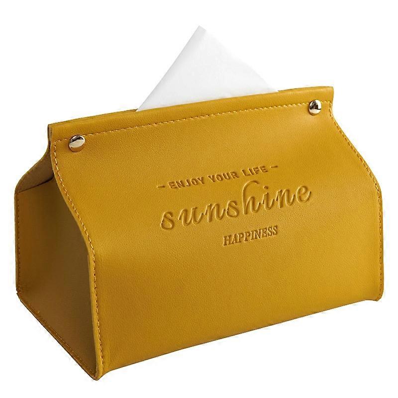YT2014 Nordic Snap Button Design PU Leder Taschentuch Box Auto Home Dekoration Desktop Serviettenhalter Cas