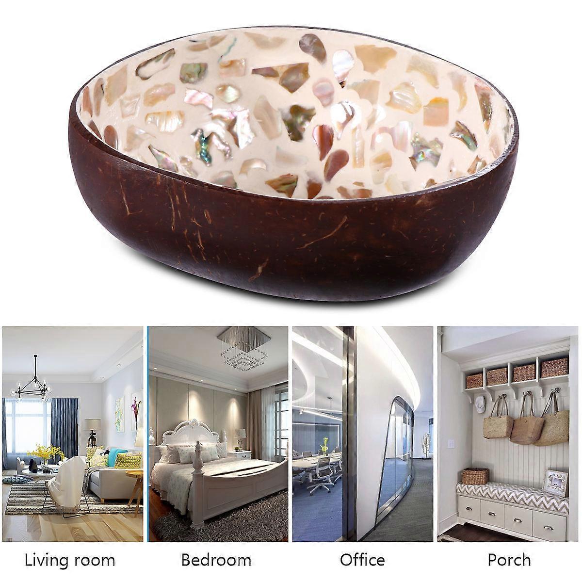 جوز الهند وعاء الديكور المكسرات حامل للمكتب 13.8x13.8cm 1 قطعة