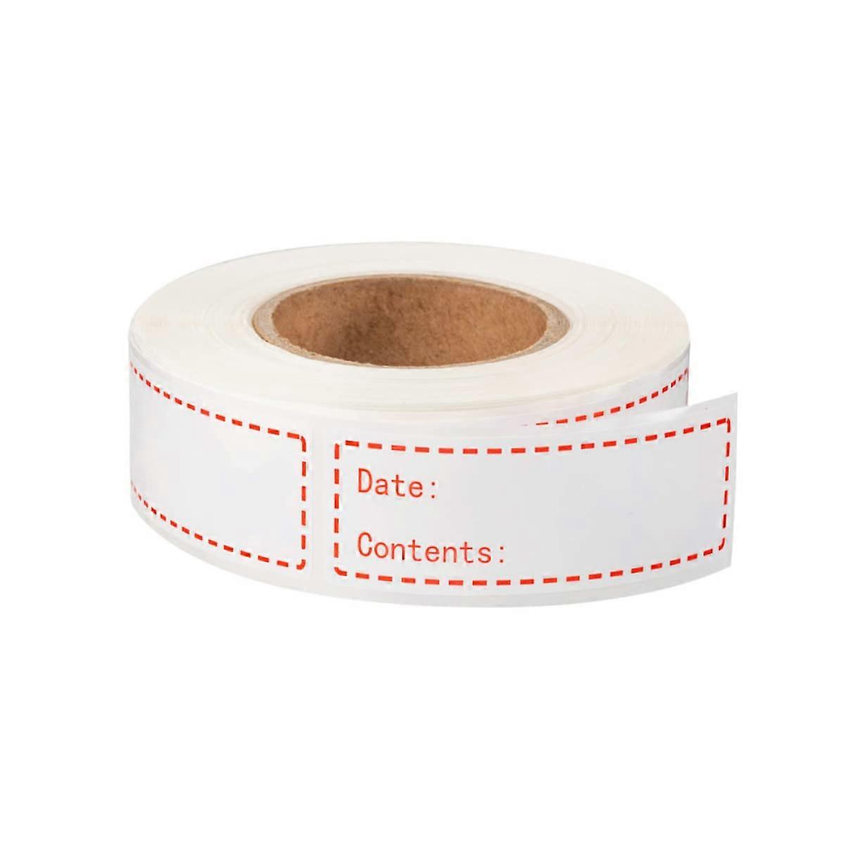 Fridge Label Stickers 5 Rolls Removable Bottle Labels Copper Plate Assorted Colours 7.5 X 2.5 X 0.1 Cm