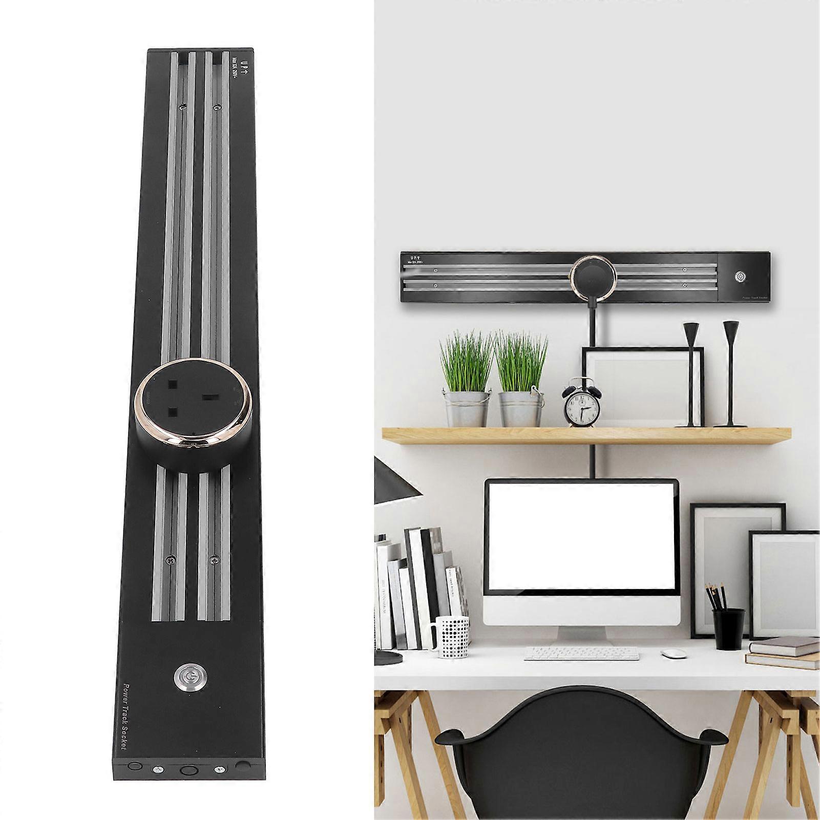 Wall Mounted Removable Track Socket Double Slot 60cm Track and 3 Adapters  8000W 32A