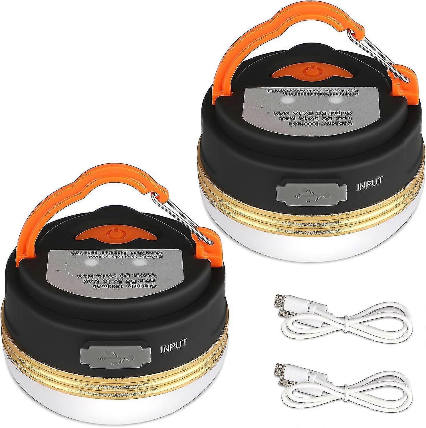 2025 MKK 2-Pack USB Rechargeable LED Camping Lanterns with Magnetic Base, 3 Modes