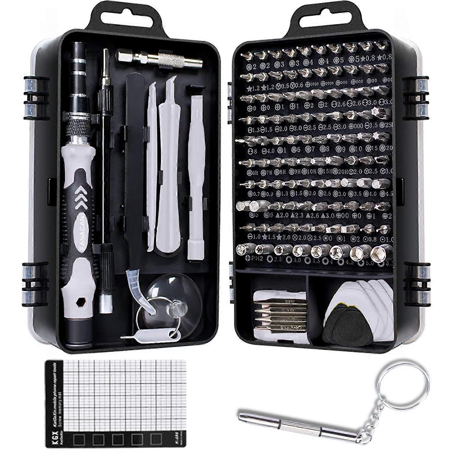 130in1 Precision Mechanic Screwdriver Set Precision Tool Kit for DIY Electronic Repairs, PC, Laptop, Smartphone 130 in 1 Gray