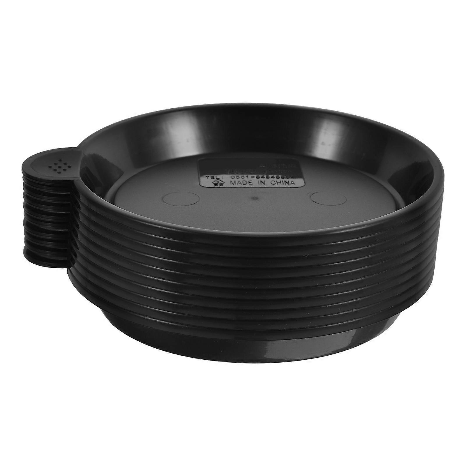 Here's a well structured product description for your **10pcs Black Plant Pot Saucers With Handle Drip Trays for Succulents & Bonsai**:
###
