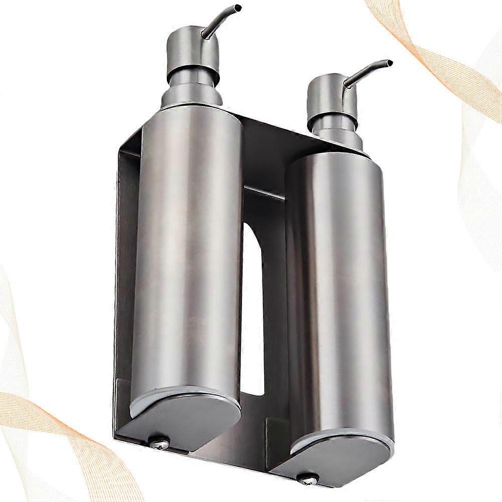 Hand Press Soap Dispenser Wall-Mounted Liquid Soap Container For Bathroom 1Set