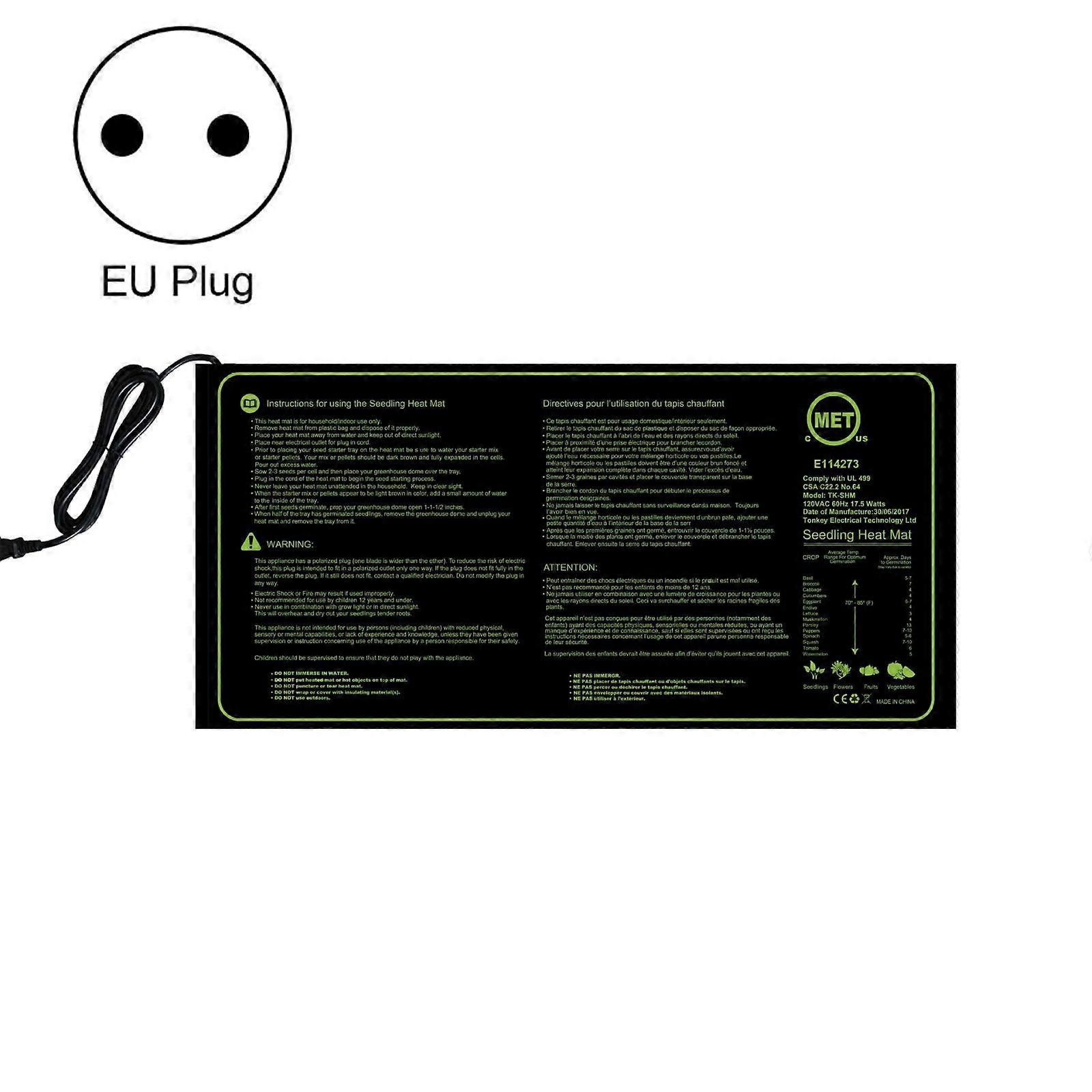 20 x 10in Waterproof Seedling Heating Pad Constant Temperature Heating Pad