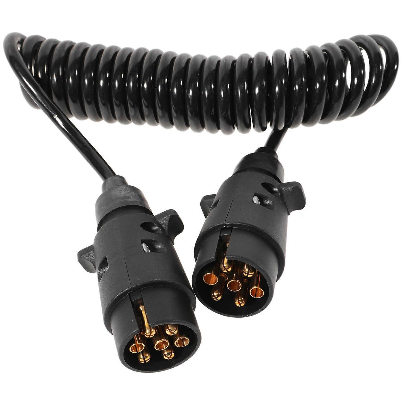Trailer Spiral Cable For Motorhomes And Trucks, Flexible Lightweight Taillight Power Cable, Easy Install, Robust