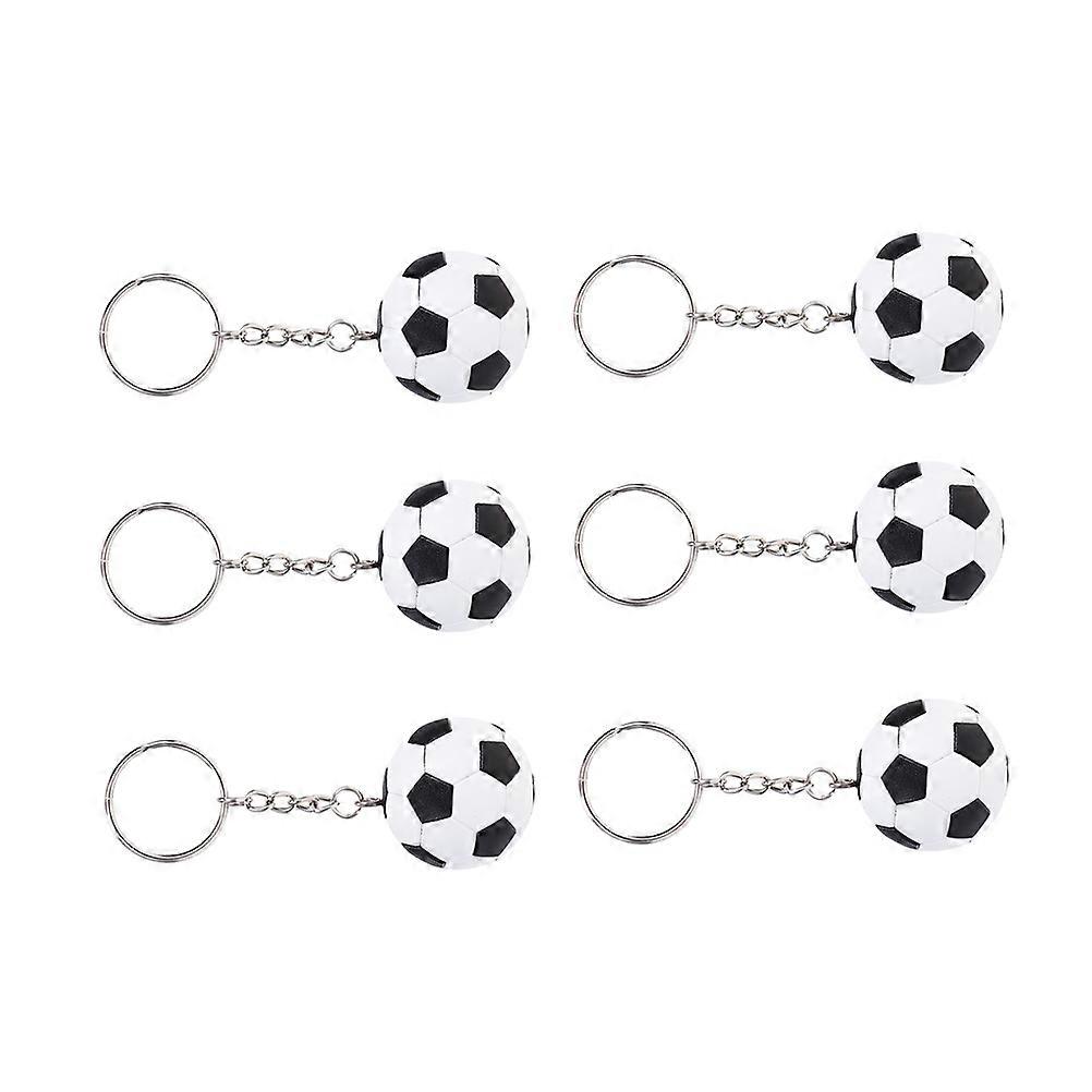 Football Keyring Creative Metal and Plastic Key Chain for Key Holding Black Color 4CM Size