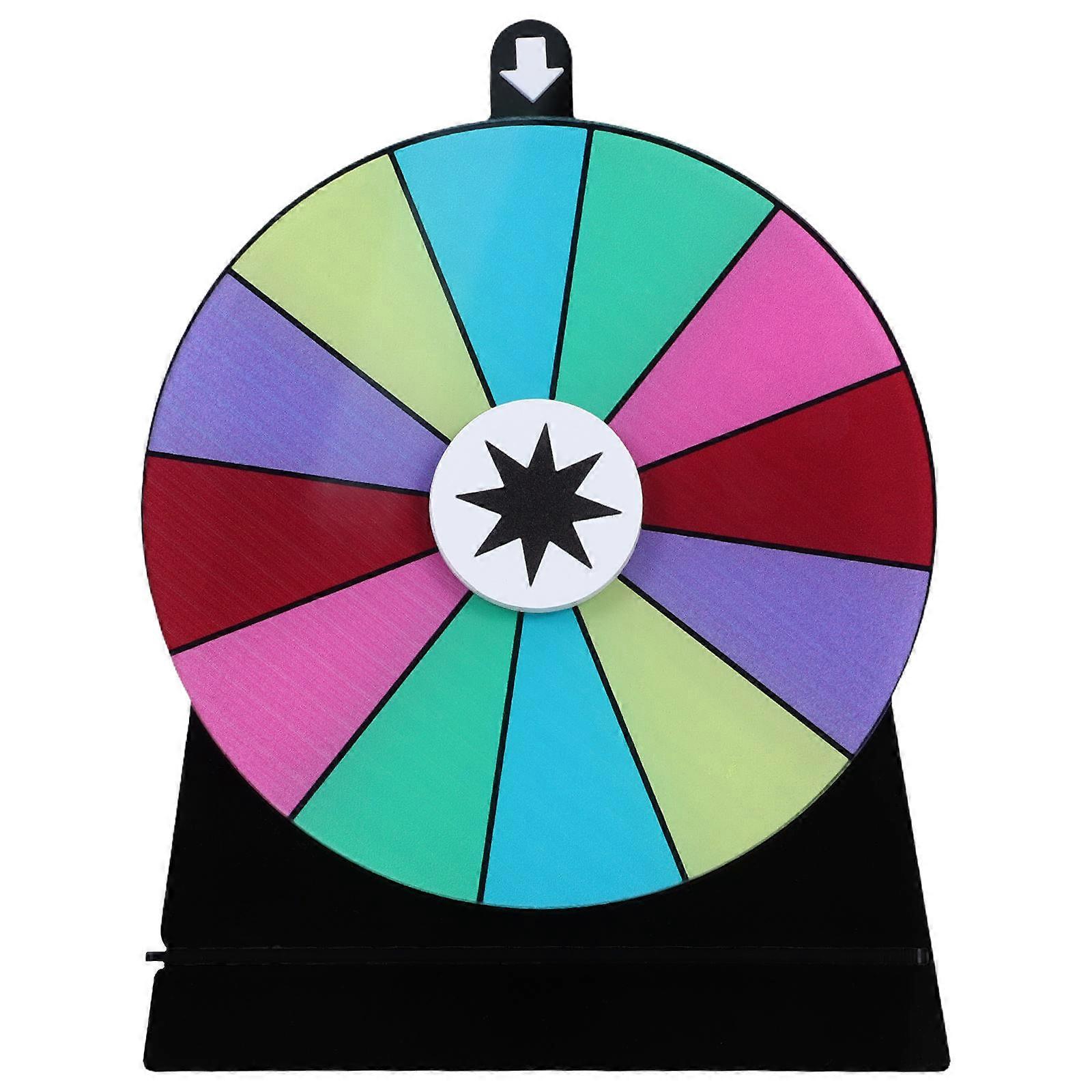 Acrylic Dry Erase Game wheel for Parties Multi Color Rotating Fortune wheel with Stand 12.6 Inches