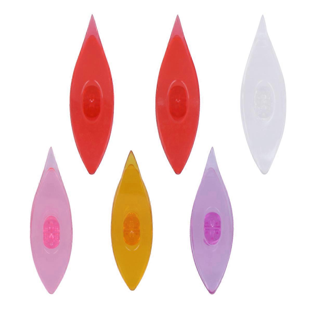 Plastic Tatting Shuttles for Knitting with Assorted Colors Easy to Use DIY Knitting Tools 6pcs