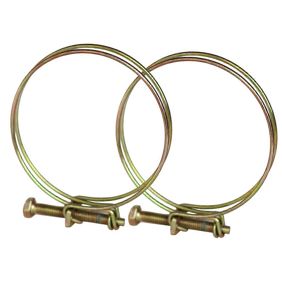 4 Pack Adjustable Stainless Steel Wire Hose Clamps for Plumbing & Woodworking – Durable Double Wire Clips Fasteners