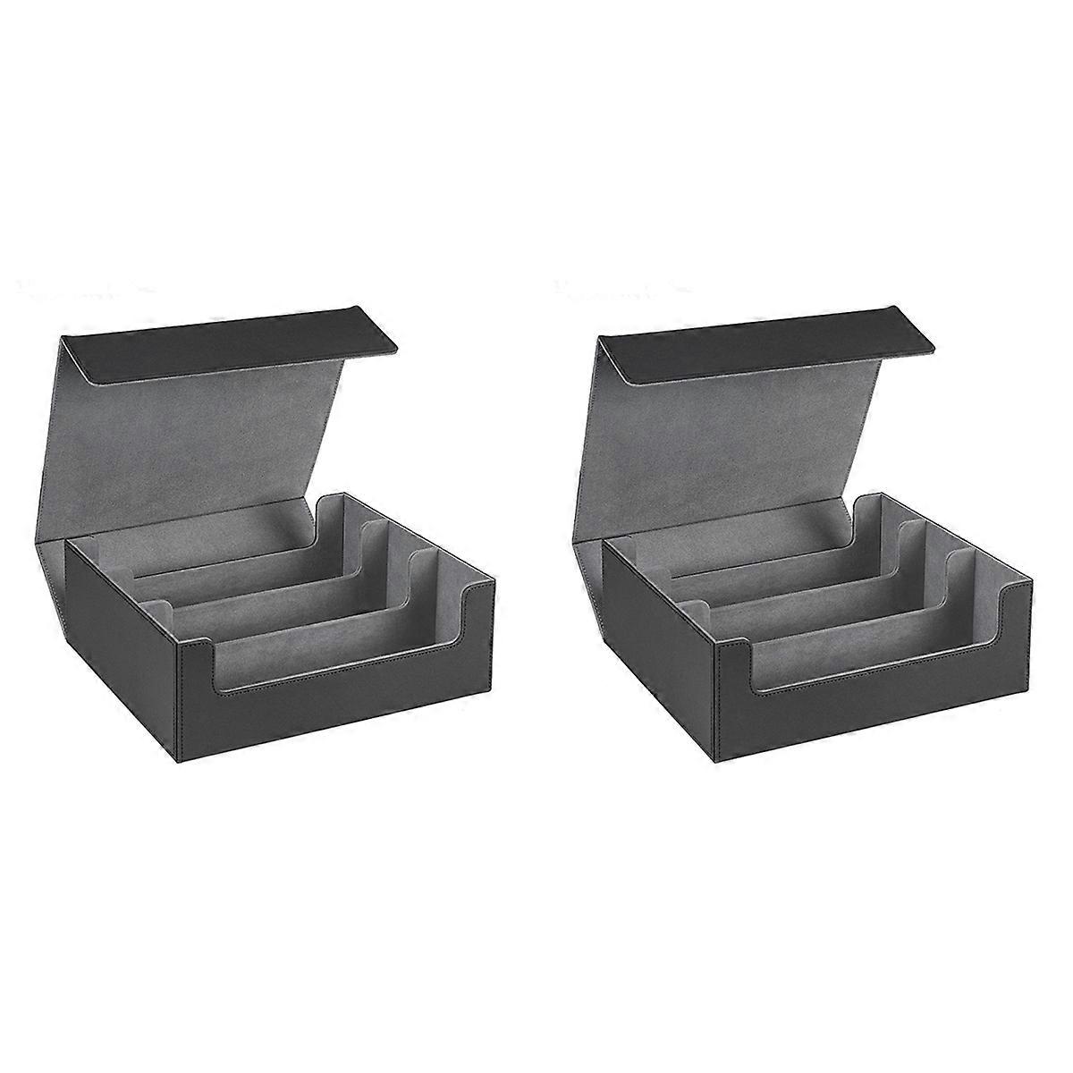 1800+ Card Deck Case for Trading Cards, Magnetic Card Storage Box Top Side-Loading Deck Case Game Ca
