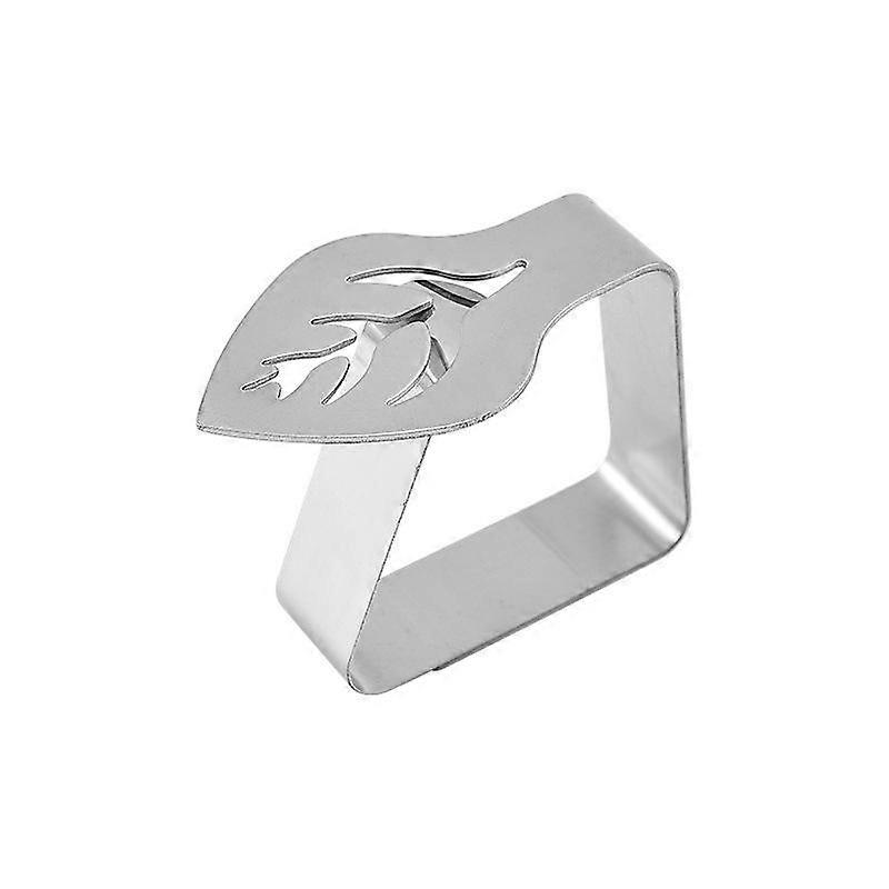 4Pcs Stainless Steel Tablecloth Clips Decorative Leaf Tablecloth Clamp Holder Table Cover Clamps for Picnic BBQ Wedding Decor