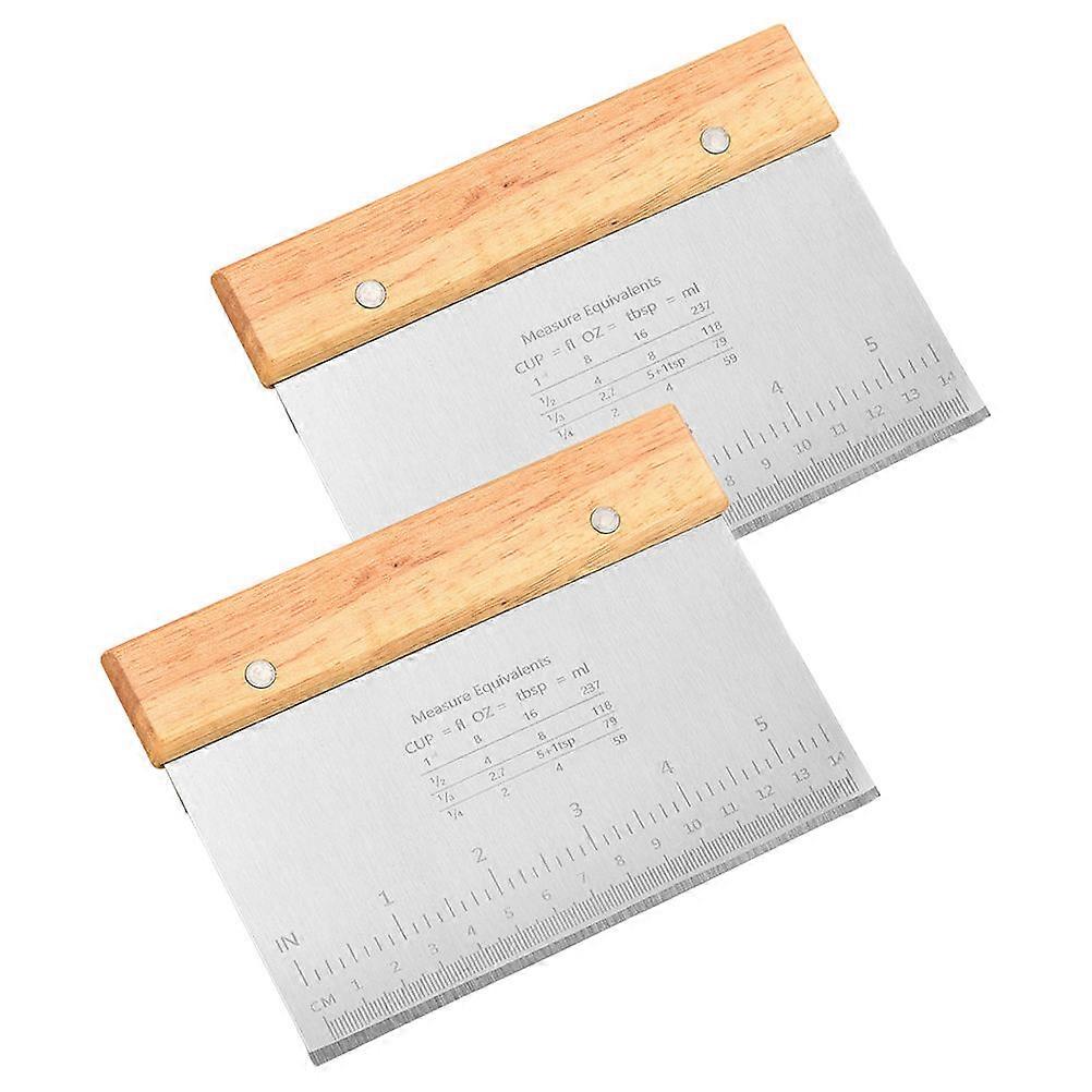 Stainless Steel and Wood Dough for Home Use with Comfortable Handle Easy to Clean 2pcs