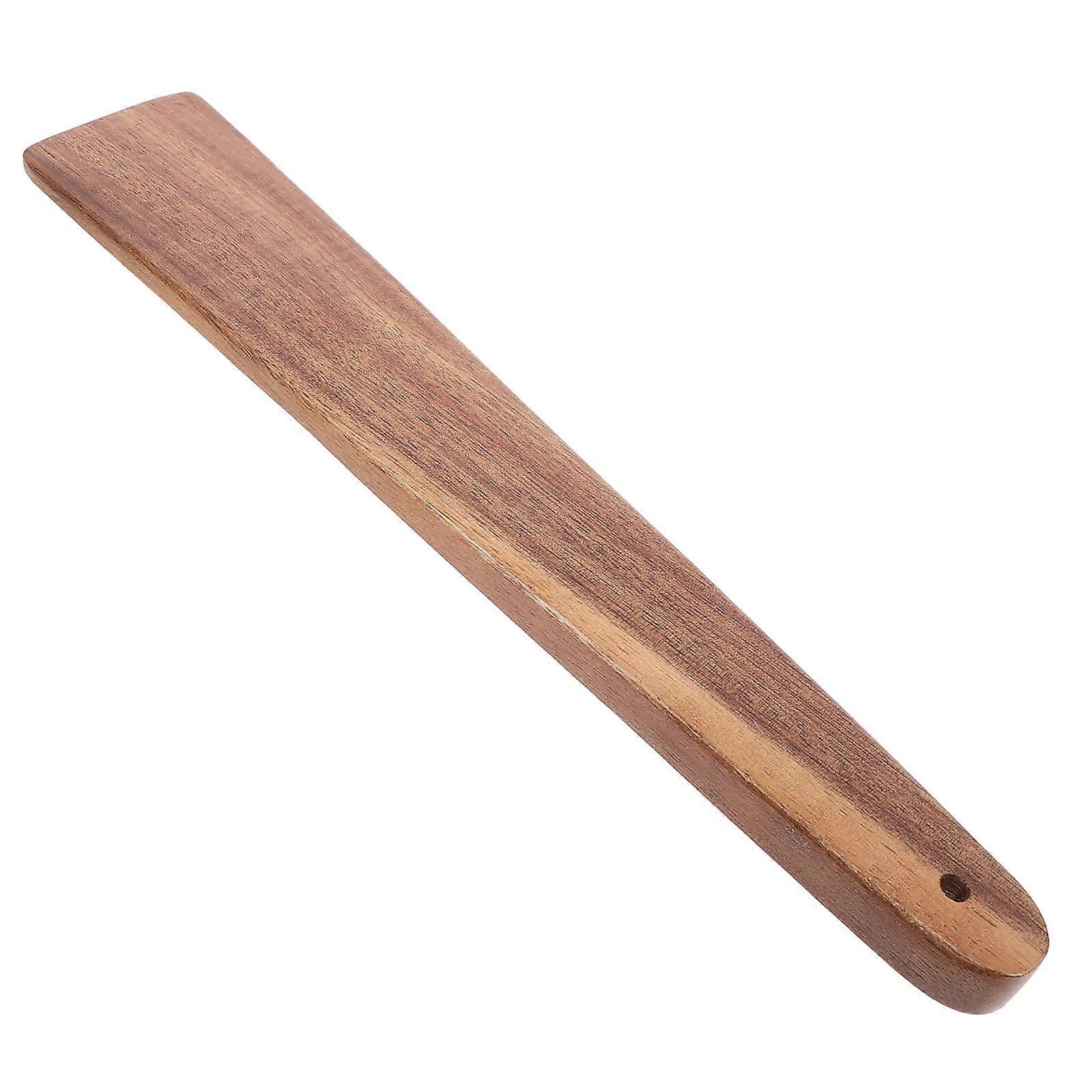 Wooden Spatula for Cooking with Flat Design Brown Wood Kitchen Utensils Solid Construction Multi Purpose 6.5 inches