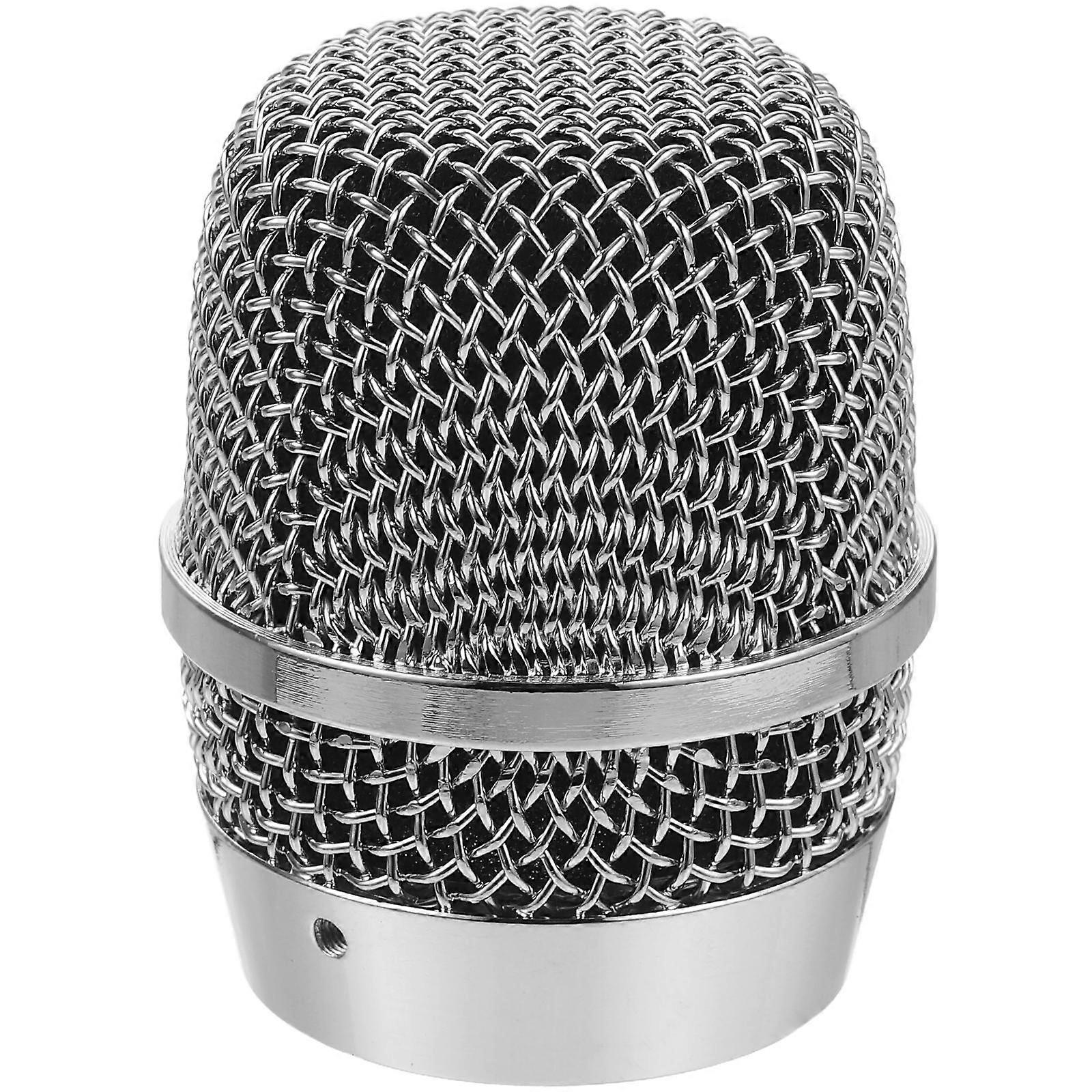 Durable Metal Microphone Head with Sponge Cover – Smooth Surface Mic Replacement Grille for Wireless Microphones, Ideal for KTV, Stage, Conference,