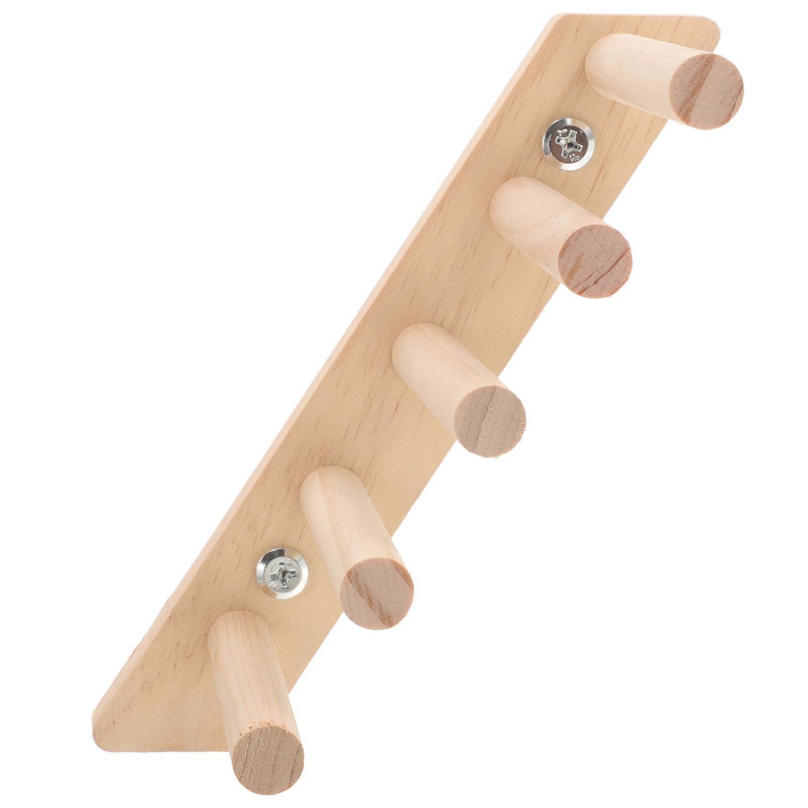 Wooden Bird Perch Climbing Ladder for Parakeets, Cockatiels, and Macaws – Durable, Smooth Surface, Easy Installation, Multi Design Exercise Stand for