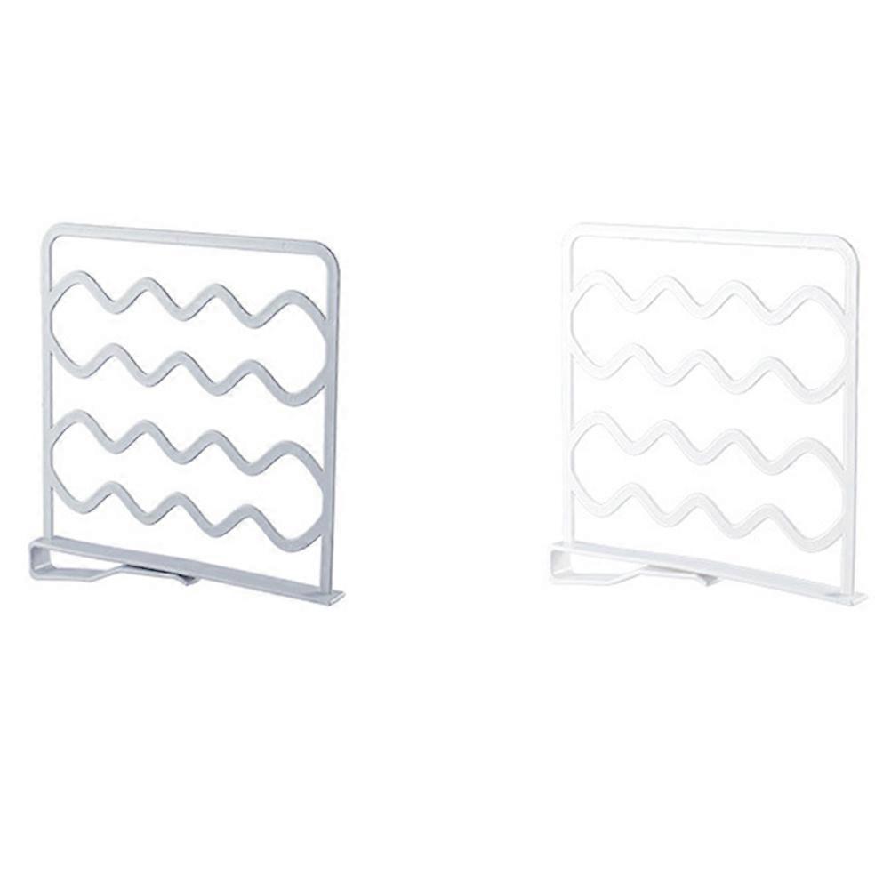 Closet Shelf Divider Plastic Organizer for Organizing Clothes White