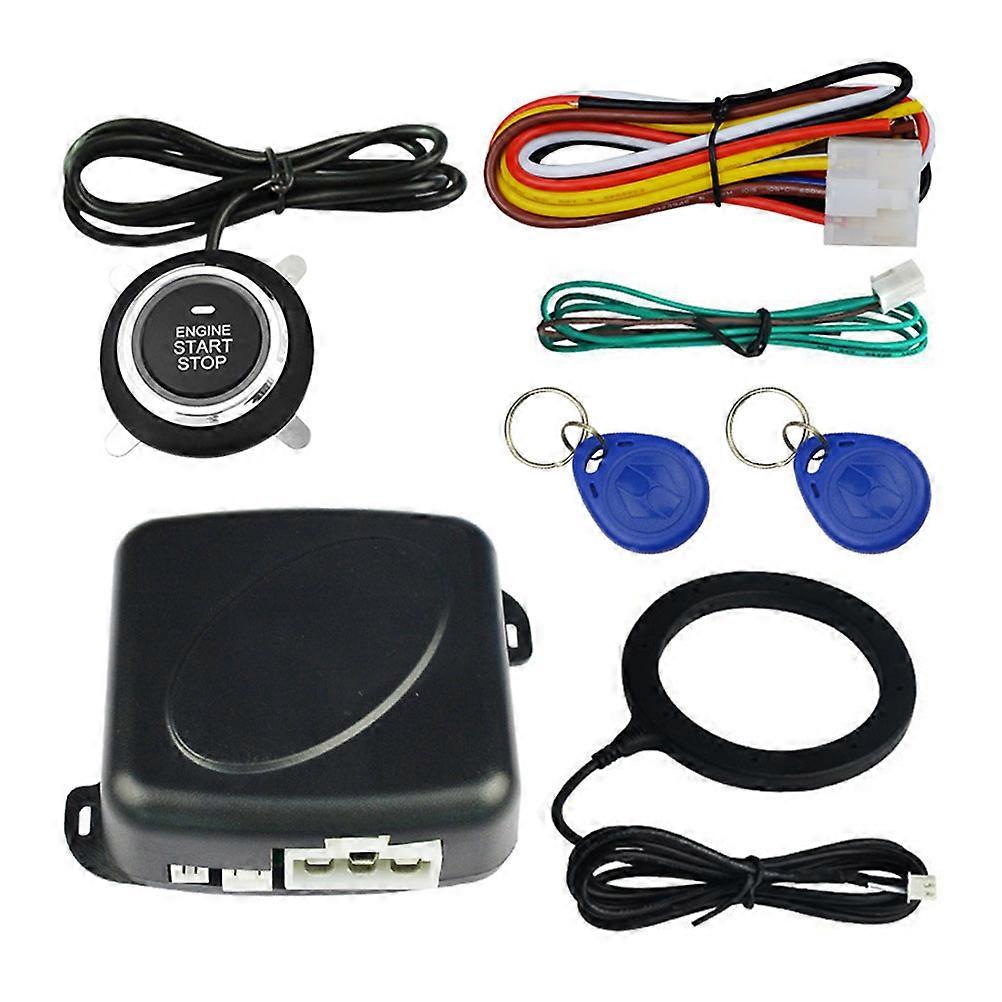 Vehicle Alarm System With Push Button Engine Start For Car Theft Prevention Assorted Color 1Pack